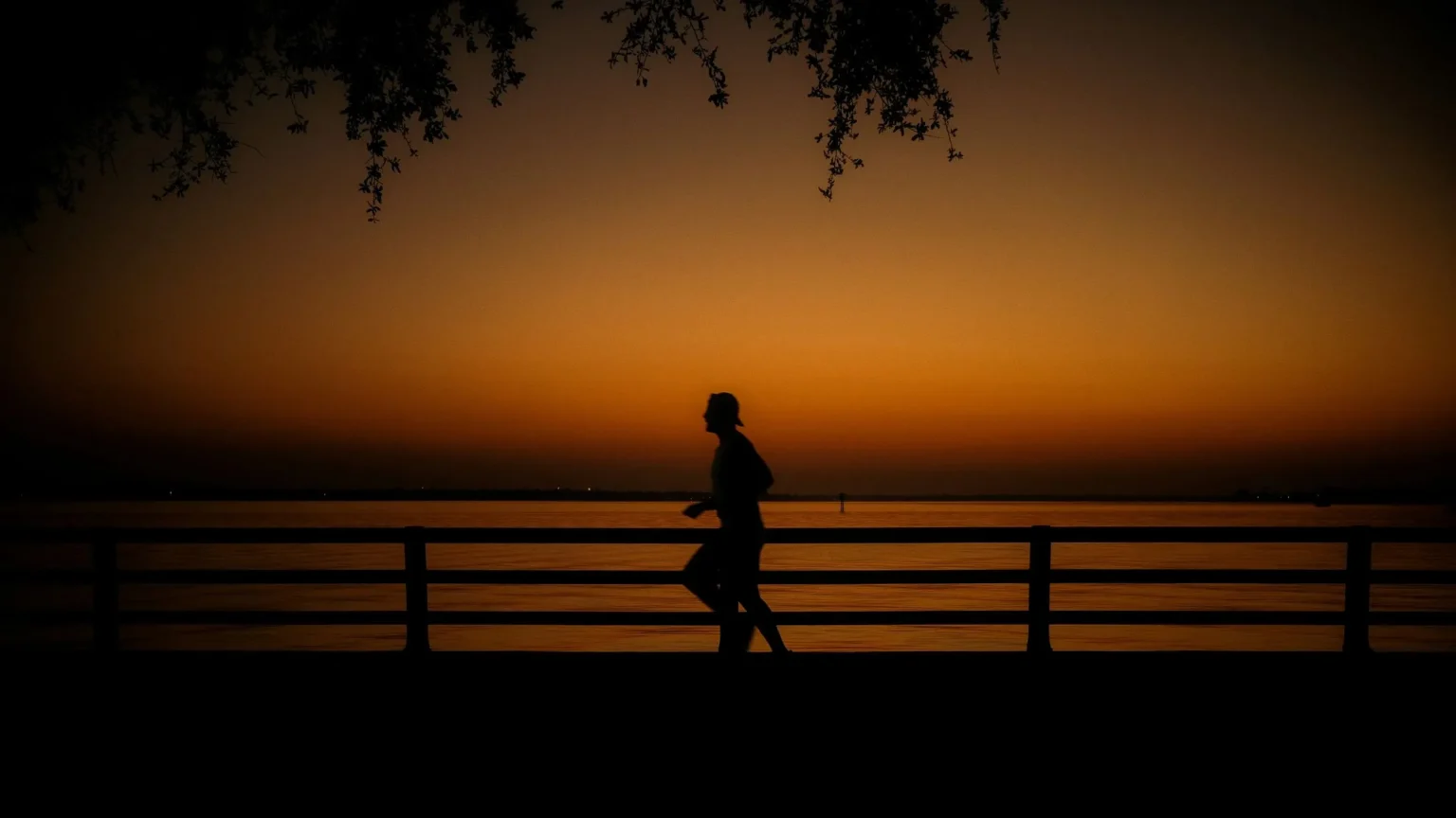 man running evening