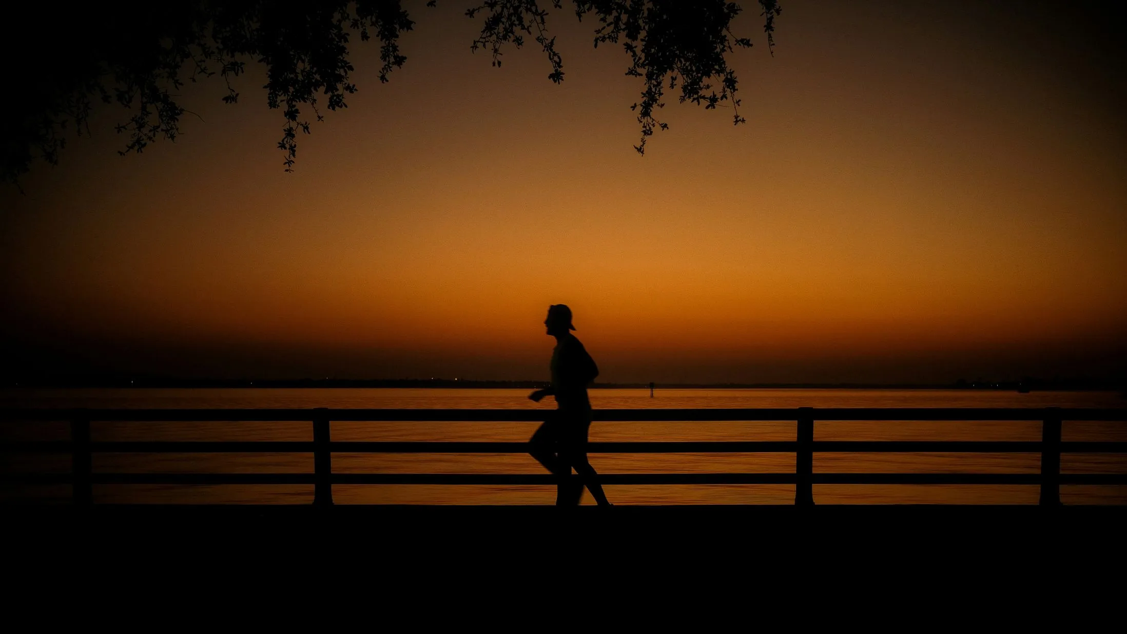 man running evening